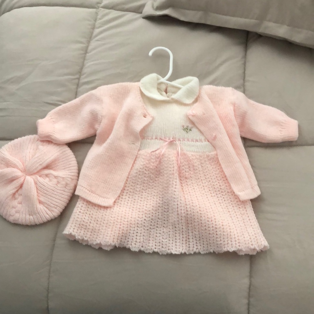 3 piece crochet set with hat